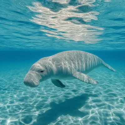 Closeup of a Dugong