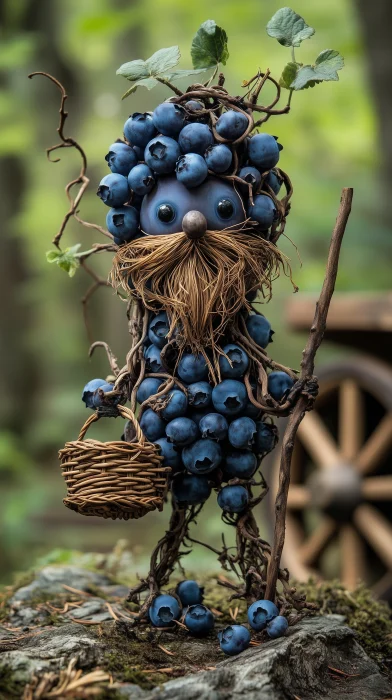 Blueberry Man in Fairy Tale Forest