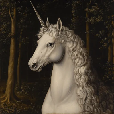 15th Century Renaissance Unicorn Portrait