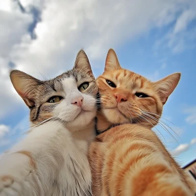 Playful Cat Selfie