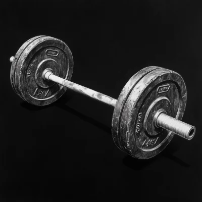 Realistic Barbell Drawing