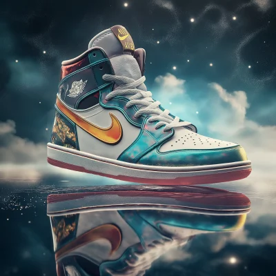 Sneakers in Infinity Background