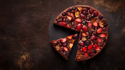 Christmas Fruit Cake Slice