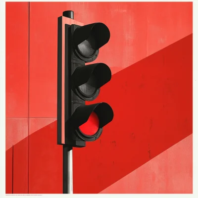 Minimalist Traffic Light Poster