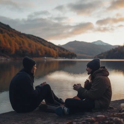 Chilling Evening by the Lake