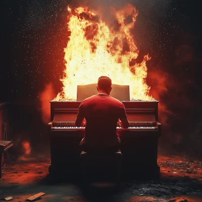 Burning Piano