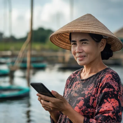 Vietnamese Woman Fish Farmer