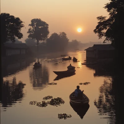 Morning in a Bangladeshi Village