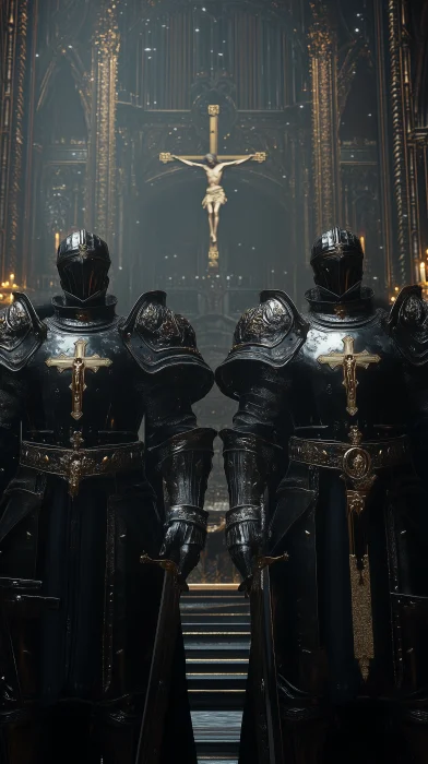 Mysterious Knights in Sacred Church