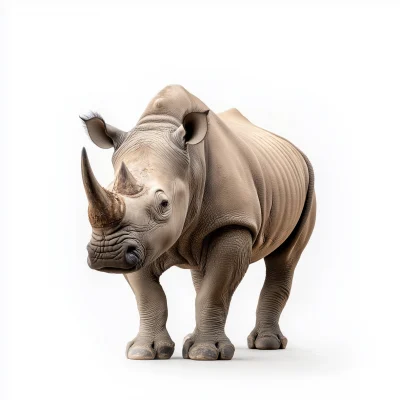 Rhino on White