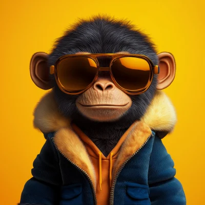 Cool Monkey in NFT Style