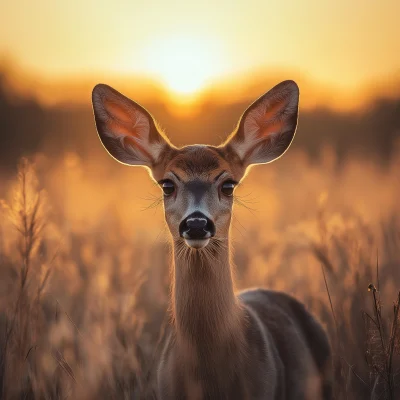 Deer in Sunset