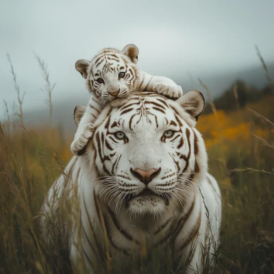 Playful Baby White Tiger