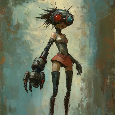 Futuristic Cyberpunk Woman