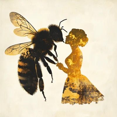 Wedding Bee Silhouette