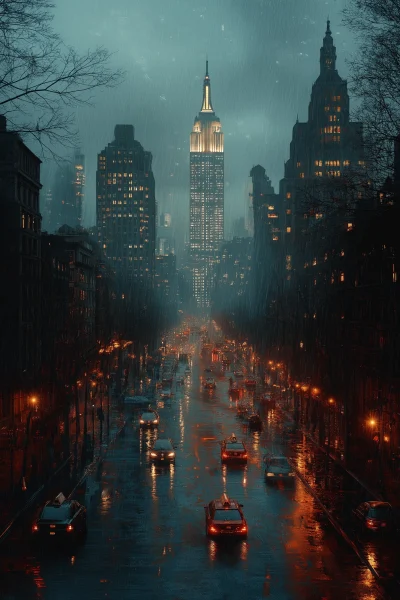 Rainy Night in New York City