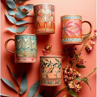 Colorful Mata Ortiz Mugs