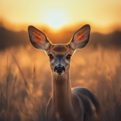 Deer at Sunset