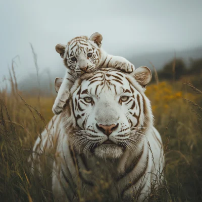 Baby White Tiger Playing