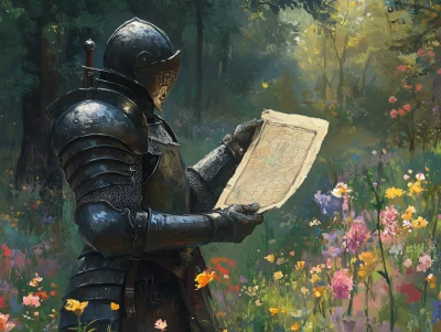 Armored Knight in the Forest