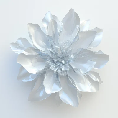 White Flower in Crystal Art