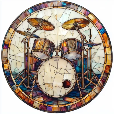 Stained Glass Drum Set