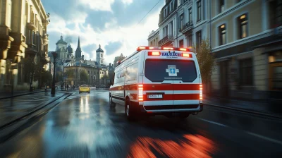 Ambulance in European City