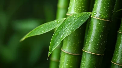 Close-Up of Green Bamboo