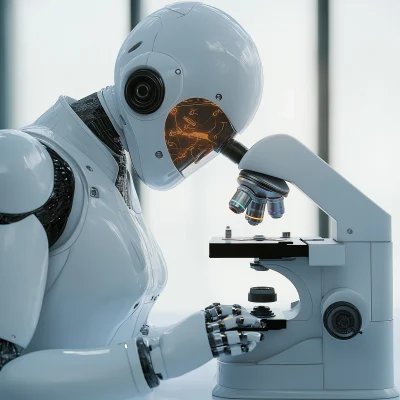 Robot with Microscope