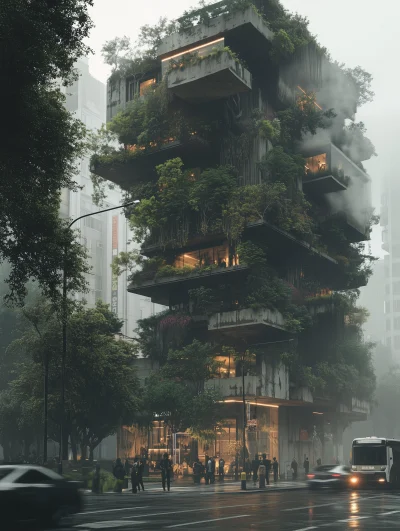 Foggy Urban Architecture