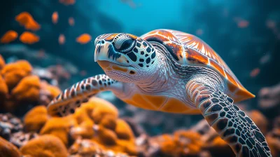 Sea Turtle in Coral Canyon