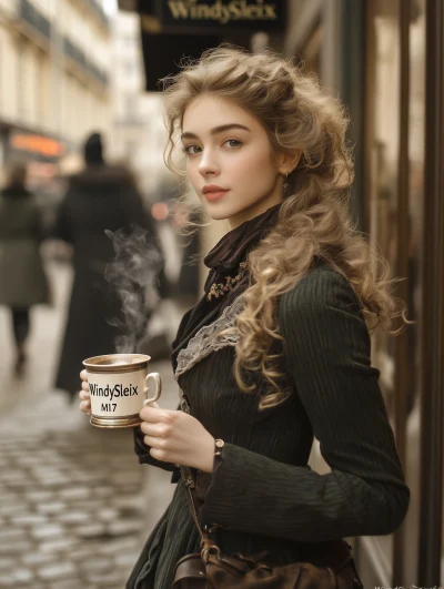 Fashionable Girl in Paris