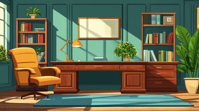 Classic Disney Style Office Background