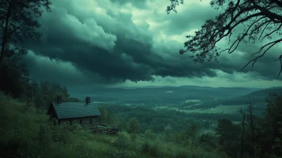 Approaching Storm Over Forest Hill