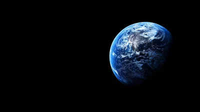 Earth in Blue Tones