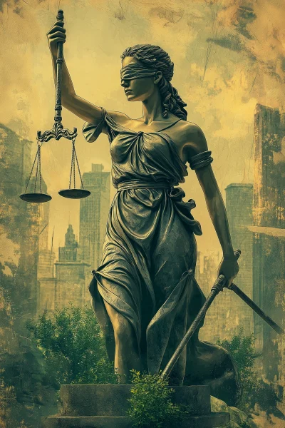 Lady Justice in Horror Style