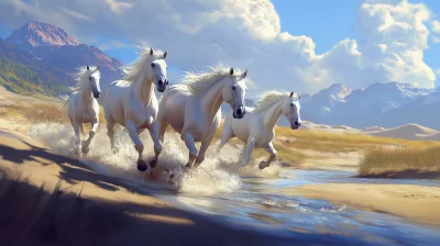 Galloping Horses on Dunes