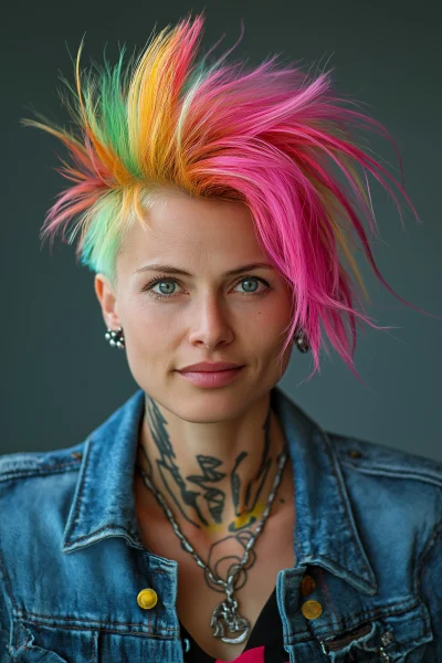 Colorful Punk Mohawk