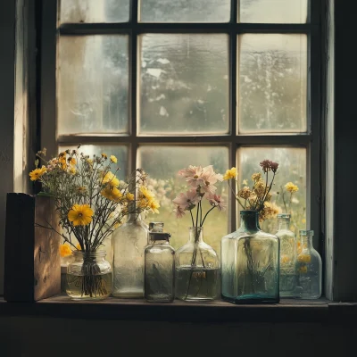 Floral Window Still Life