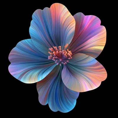 Isolated Digital Flower