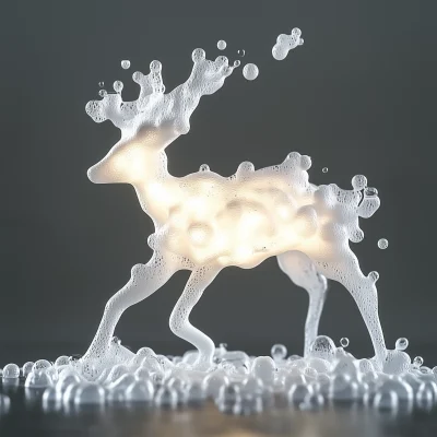 Silhouette of a Foam Deer