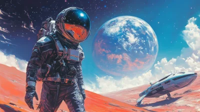 Astronaut on Mars