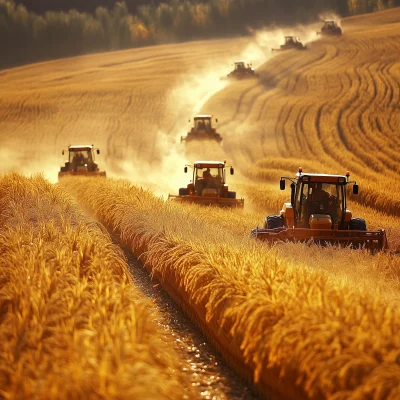 Harvesting in Heilongjiang