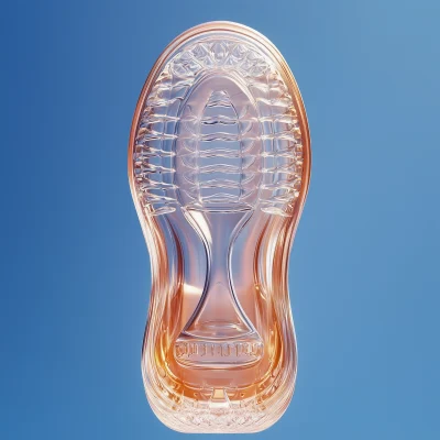 Transparent Sneaker Sole with Chalice Pattern