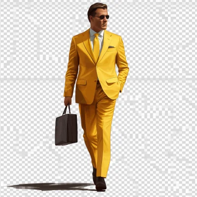 Businessman in Yellow Suit