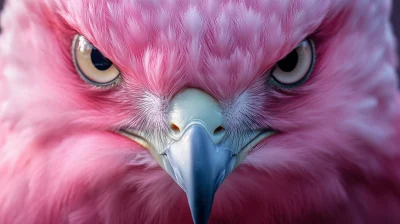 Close Up of a Pink Hawk