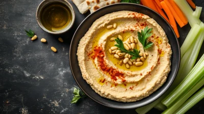 Rustic Roasted Garlic Hummus