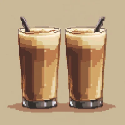 Pixel Art Indian Chai Glasses