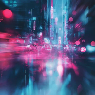 Blurred Cyberpunk Background