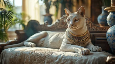 Sphinx Relaxing in Living Room